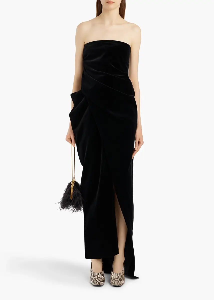 Khaite Marou Dress In Black Velvet | Thumbnail 2 Khaite Marou Dress In Black Velvet | Thumbnail 2