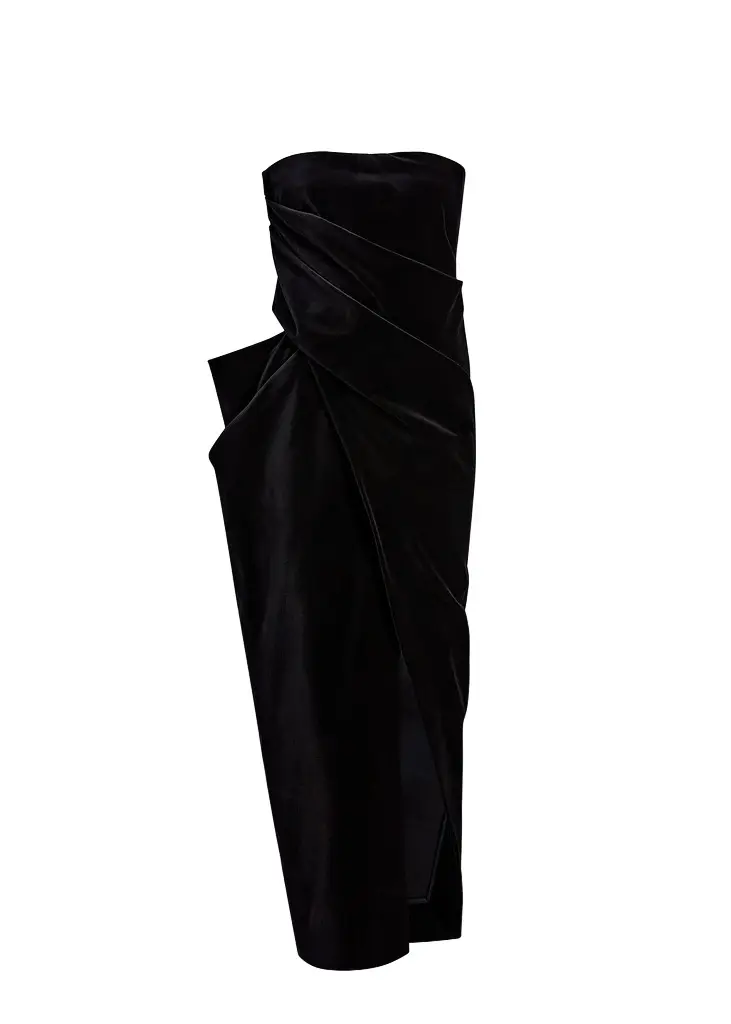 Marou Dress In Black Velvet Marou Dress In Black Velvet