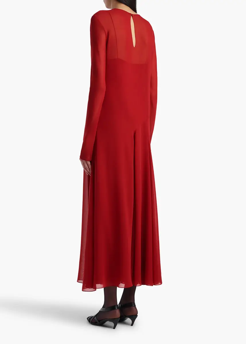 Khaite Scarlett Dress In Scarlet | Thumbnail 4 Khaite Scarlett Dress In Scarlet | Thumbnail 4