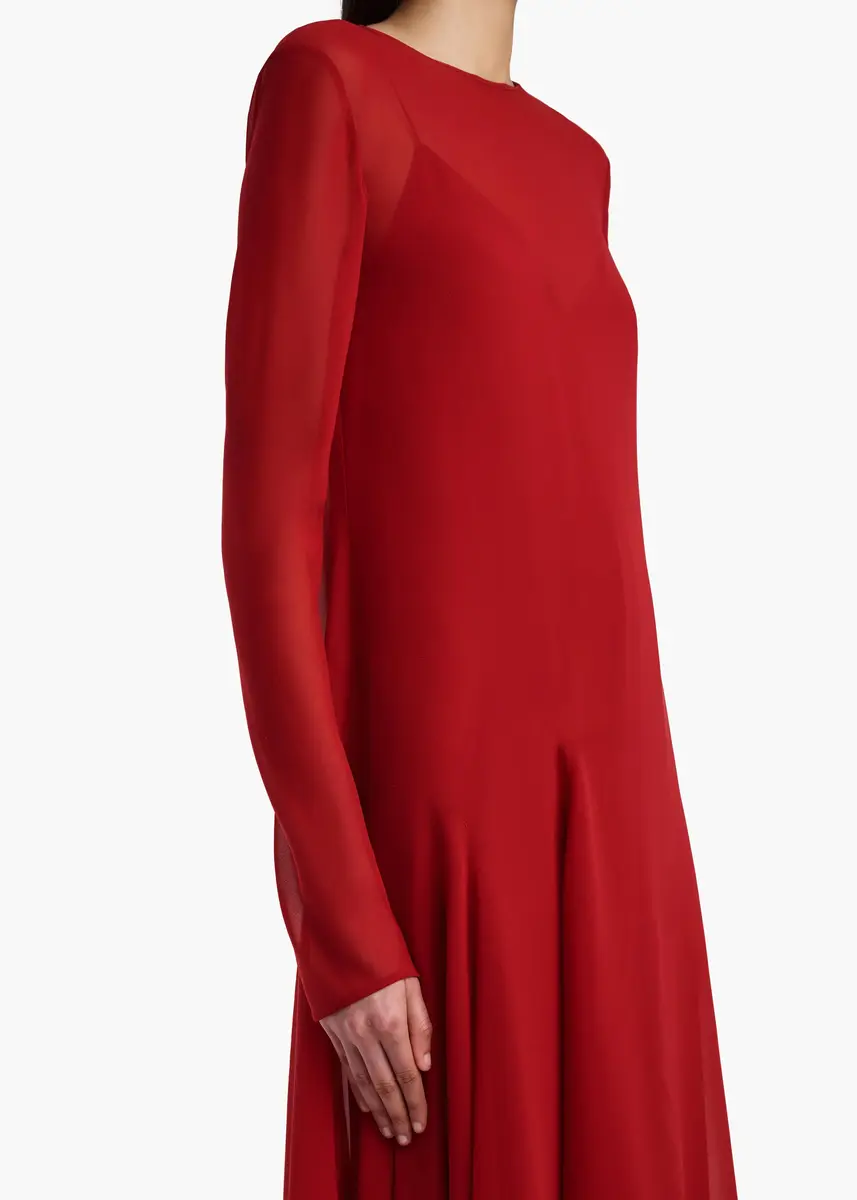 Khaite Scarlett Dress In Scarlet | Thumbnail 5 Khaite Scarlett Dress In Scarlet | Thumbnail 5
