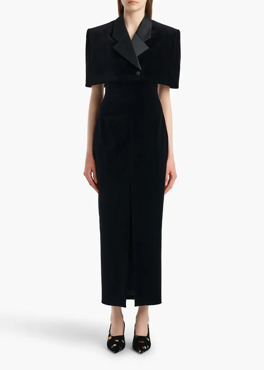 Khaite Ilora Jacket In Black Velvet | Thumbnail 2 Khaite Ilora Jacket In Black Velvet | Thumbnail 2