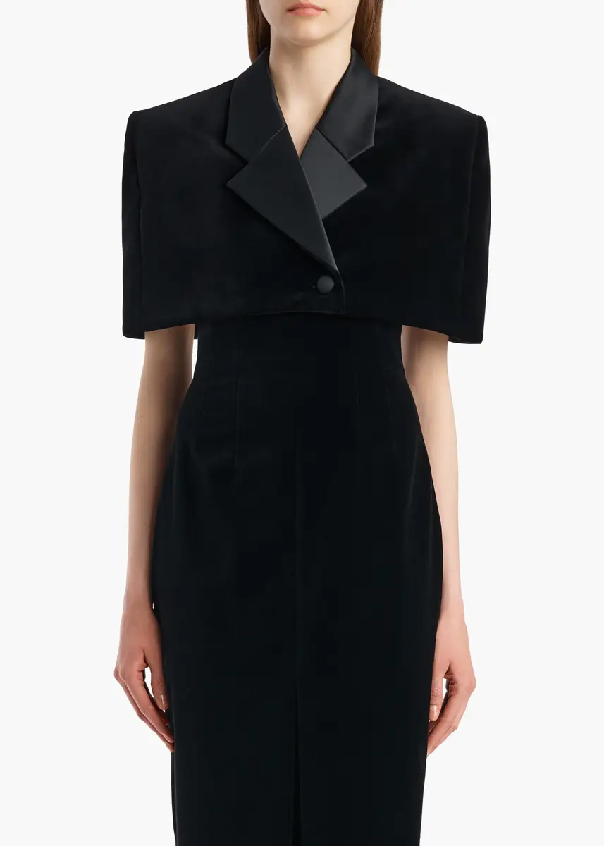 Khaite Ilora Jacket In Black Velvet | Thumbnail 3 Khaite Ilora Jacket In Black Velvet | Thumbnail 3