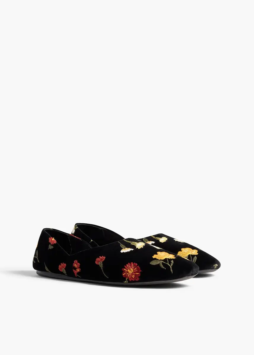 Khaite Jane Flat In Black Multi | Thumbnail 2 Khaite Jane Flat In Black Multi | Thumbnail 2