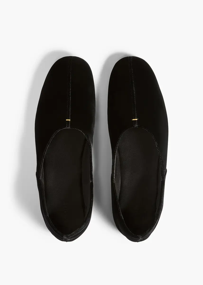 Khaite Jane Flat In Black Velvet | Thumbnail 3 Khaite Jane Flat In Black Velvet | Thumbnail 3