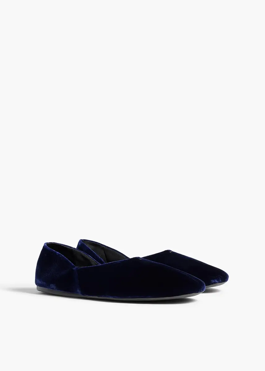 Khaite Jane Flat In Midnight Velvet | Thumbnail 2 Khaite Jane Flat In Midnight Velvet | Thumbnail 2