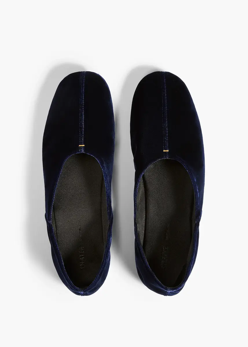 Khaite Jane Flat In Midnight Velvet | Thumbnail 3 Khaite Jane Flat In Midnight Velvet | Thumbnail 3