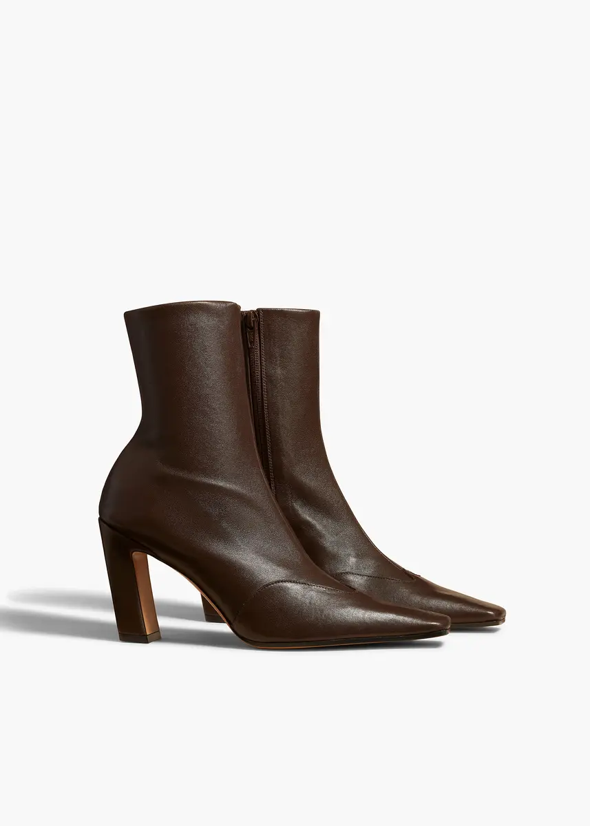 Khaite Nevada Stretch High Boot In Dark Brown | Thumbnail 2