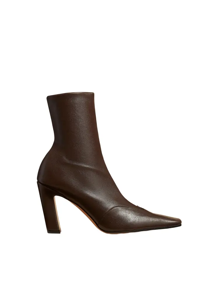 Khaite Nevada Stretch High Boot In Dark Brown
