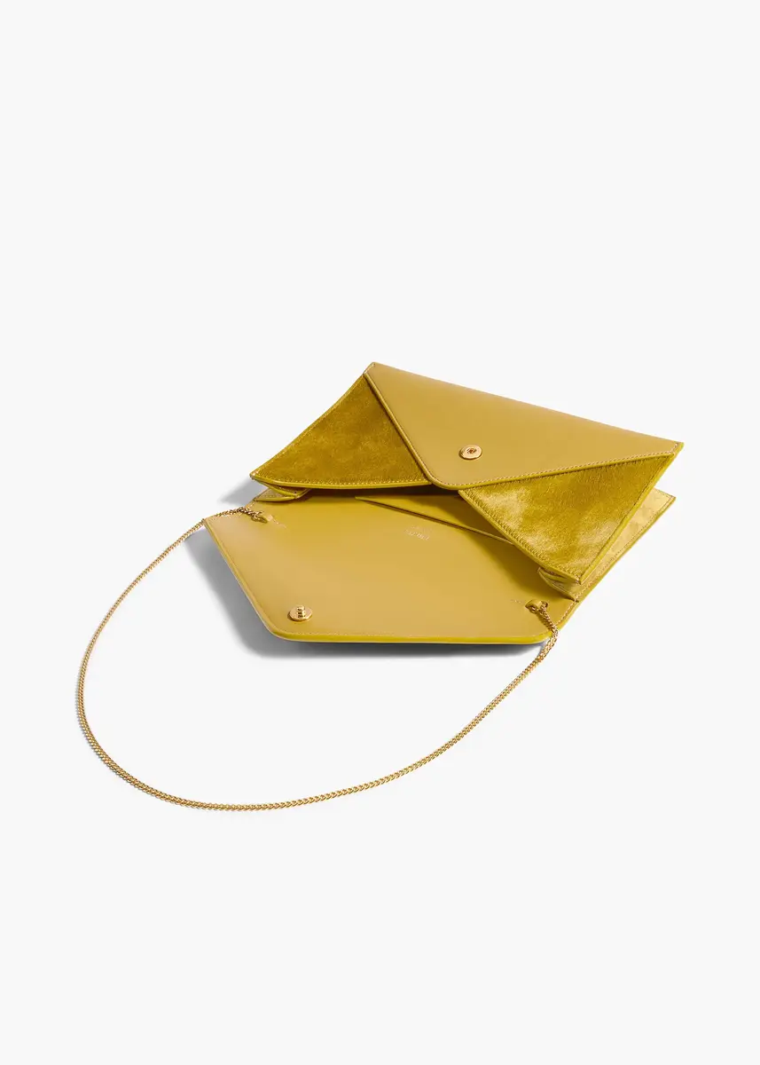 Khaite Grace Envelope Clutch In Golden Olive | Thumbnail 3