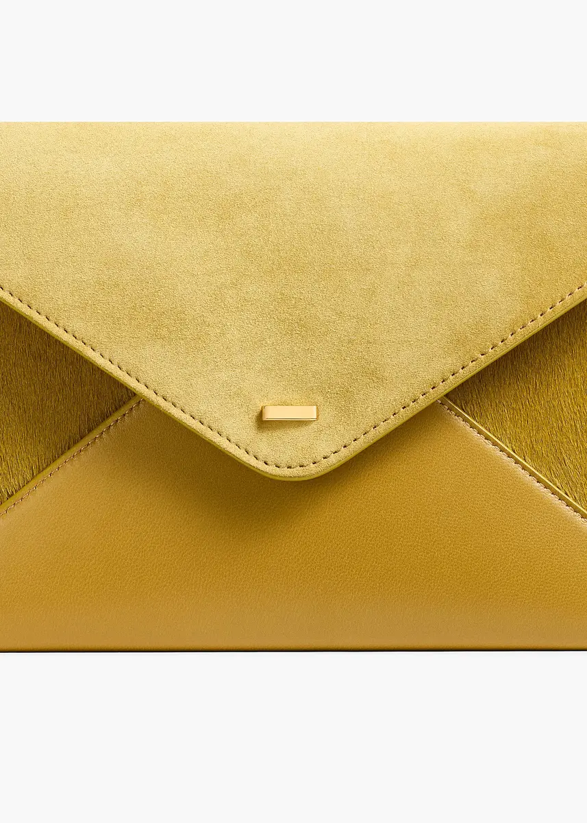 Khaite Grace Envelope Clutch In Golden Olive | Thumbnail 4