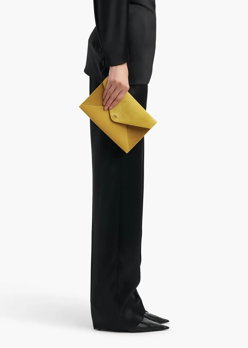 Khaite Grace Envelope Clutch In Golden Olive | Thumbnail 5