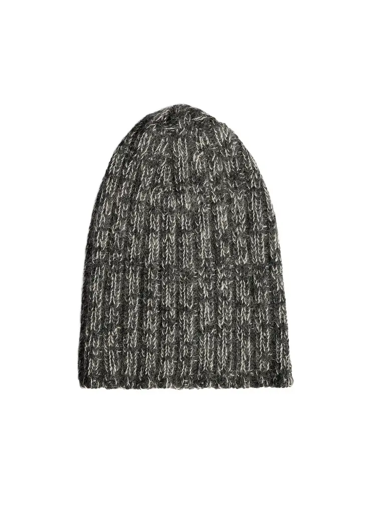 Khaite Lake Beanie In Charcoal And White Multi