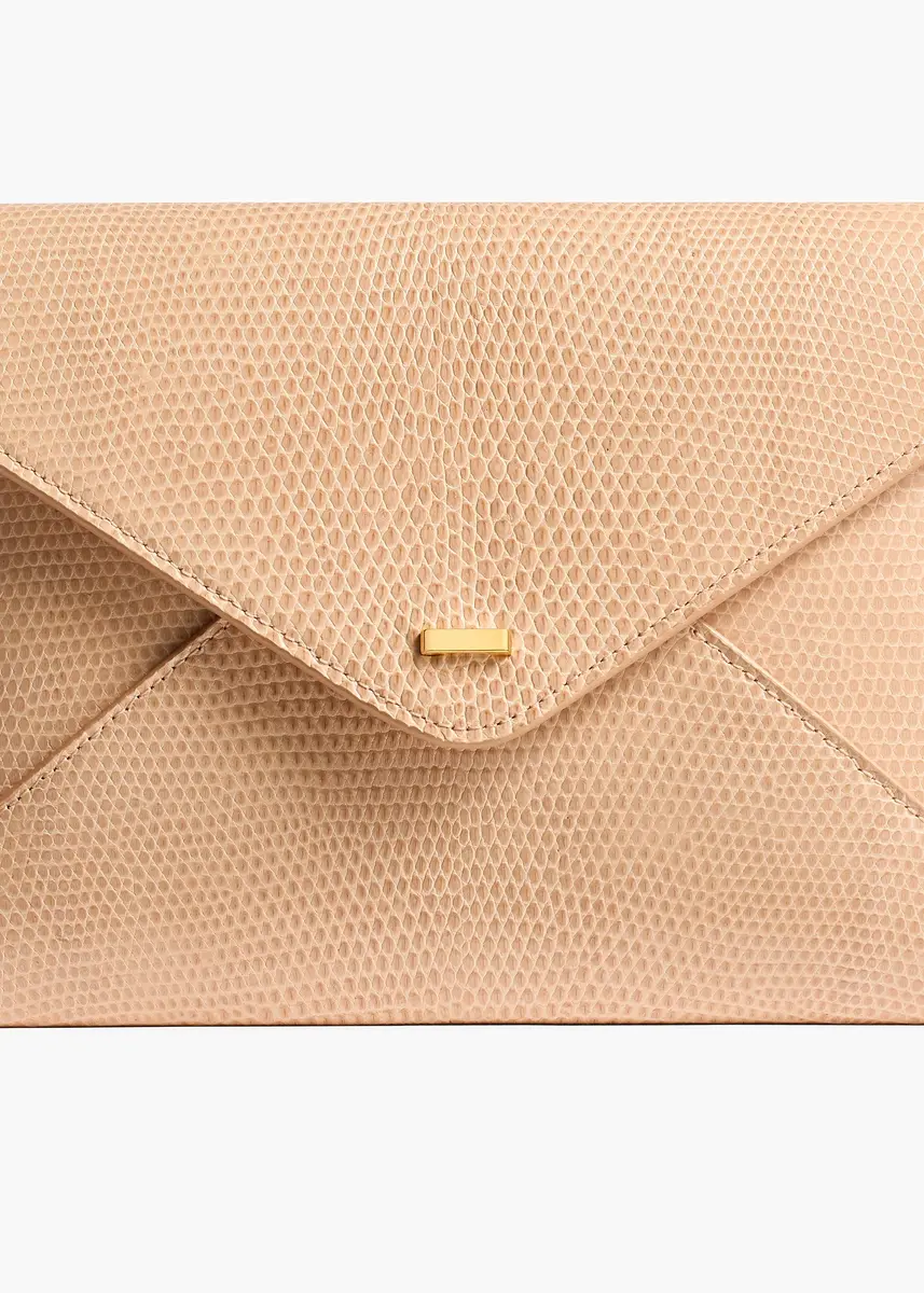 Khaite Grace Envelope Clutch In Desert Sand Lizard | Thumbnail 4 Khaite Grace Envelope Clutch In Desert Sand Lizard | Thumbnail 4