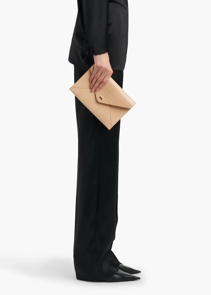 Khaite Grace Envelope Clutch In Desert Sand Lizard | Thumbnail 5 Khaite Grace Envelope Clutch In Desert Sand Lizard | Thumbnail 5