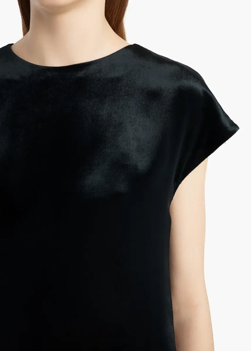 Khaite Scarla Dress In Black Velvet | Thumbnail 5