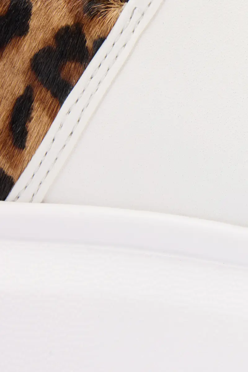 Roberto Cavalli White Sneakers With Leopard Detail | Thumbnail 4