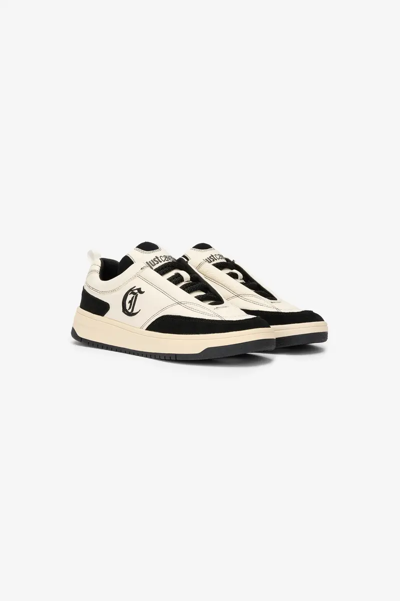 Roberto Cavalli White Sneakers With Black Inserts | Thumbnail 2 Roberto Cavalli White Sneakers With Black Inserts | Thumbnail 2