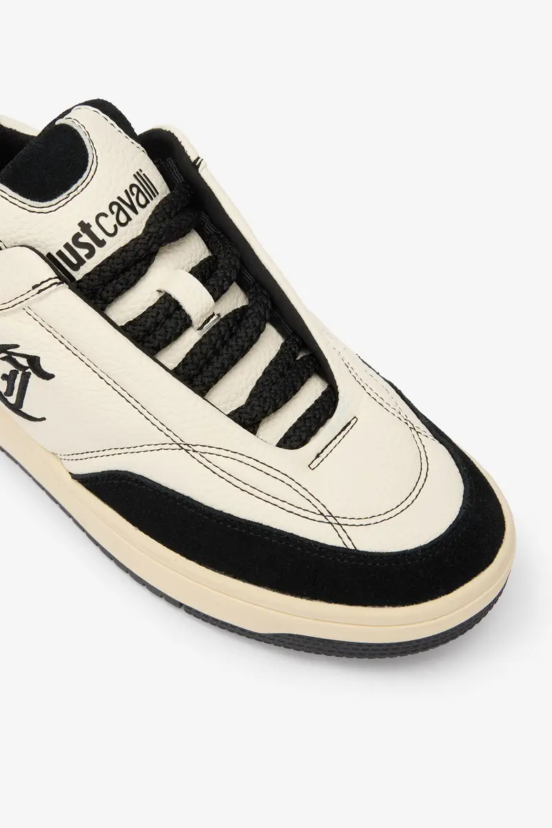 Roberto Cavalli White Sneakers With Black Inserts | Thumbnail 4 Roberto Cavalli White Sneakers With Black Inserts | Thumbnail 4