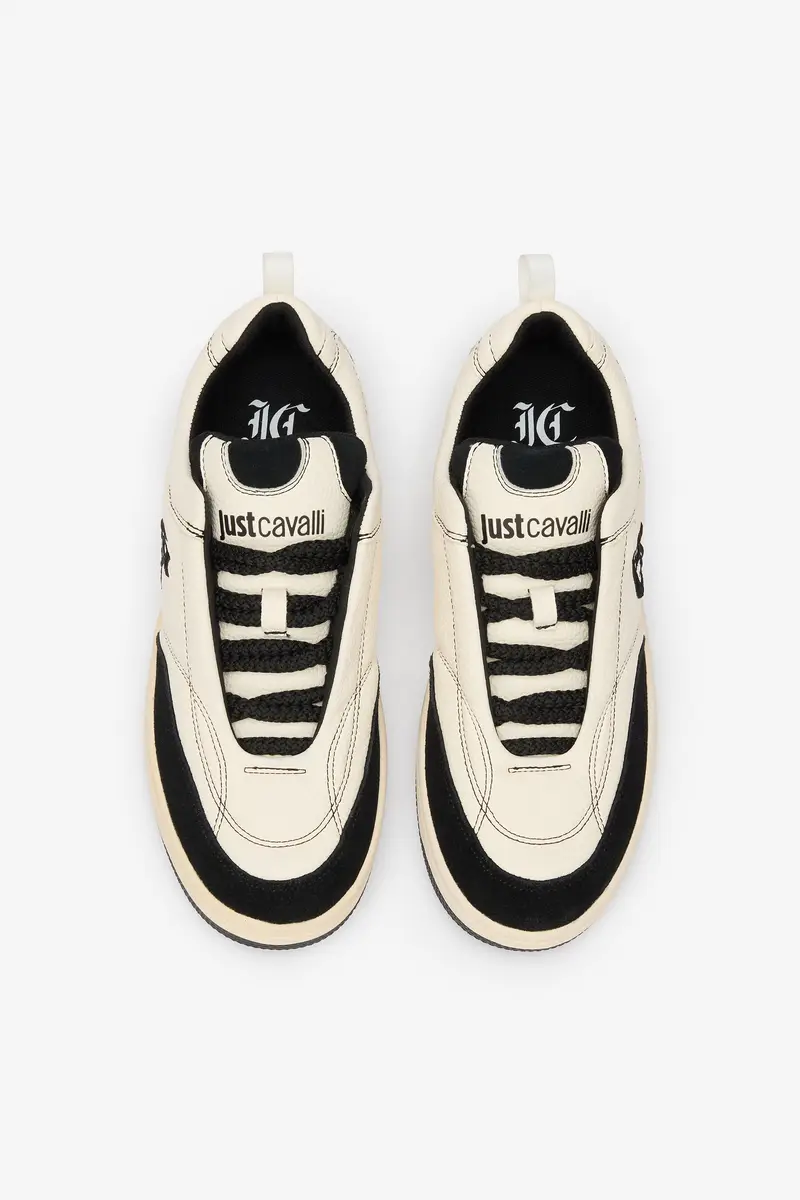 Roberto Cavalli White Sneakers With Black Inserts | Thumbnail 5 Roberto Cavalli White Sneakers With Black Inserts | Thumbnail 5