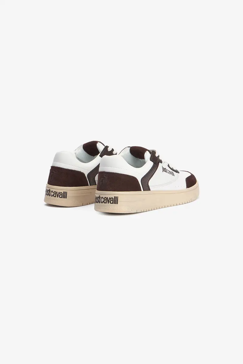 Roberto Cavalli White Leather Sneakers With Contrast Inserts | Thumbnail 3 Roberto Cavalli White Leather Sneakers With Contrast Inserts | Thumbnail 3