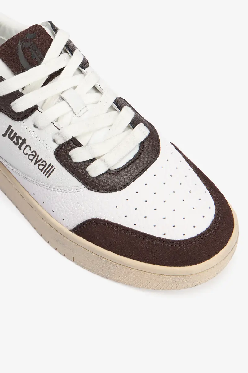 Roberto Cavalli White Leather Sneakers With Contrast Inserts | Thumbnail 5 Roberto Cavalli White Leather Sneakers With Contrast Inserts | Thumbnail 5
