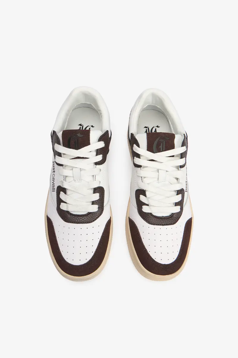 Roberto Cavalli White Leather Sneakers With Contrast Inserts | Thumbnail 6 Roberto Cavalli White Leather Sneakers With Contrast Inserts | Thumbnail 6