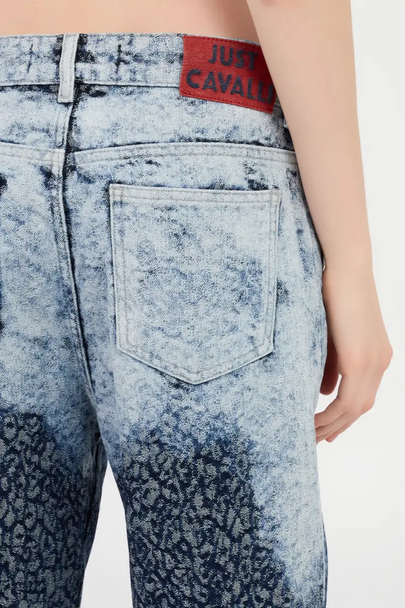 Roberto Cavalli Straight Wide Leg Trousers Blue Washed Denim | Thumbnail 6 Roberto Cavalli Straight Wide Leg Trousers Blue Washed Denim | Thumbnail 6