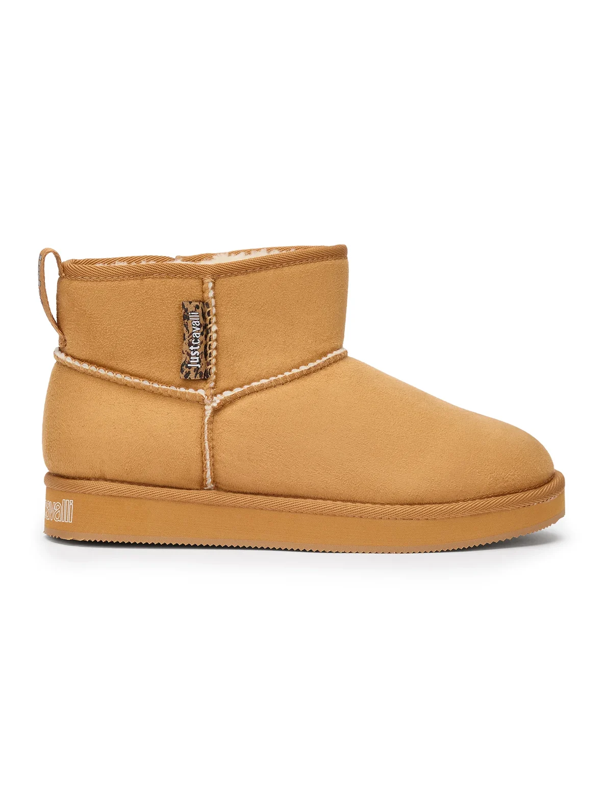 Roberto Cavalli Camel Ankle Boots Contrast Stitching