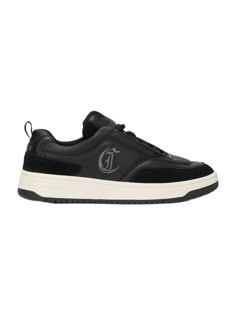 Roberto Cavalli Black Sneakers Contrast Sole