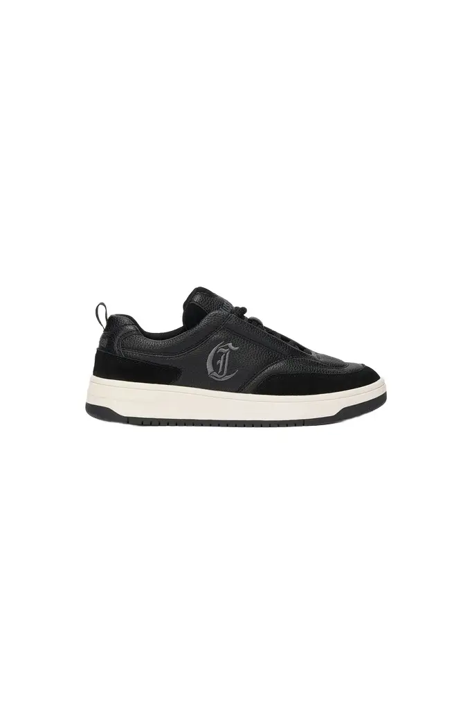 Roberto Cavalli Black Sneakers Contrast Sole