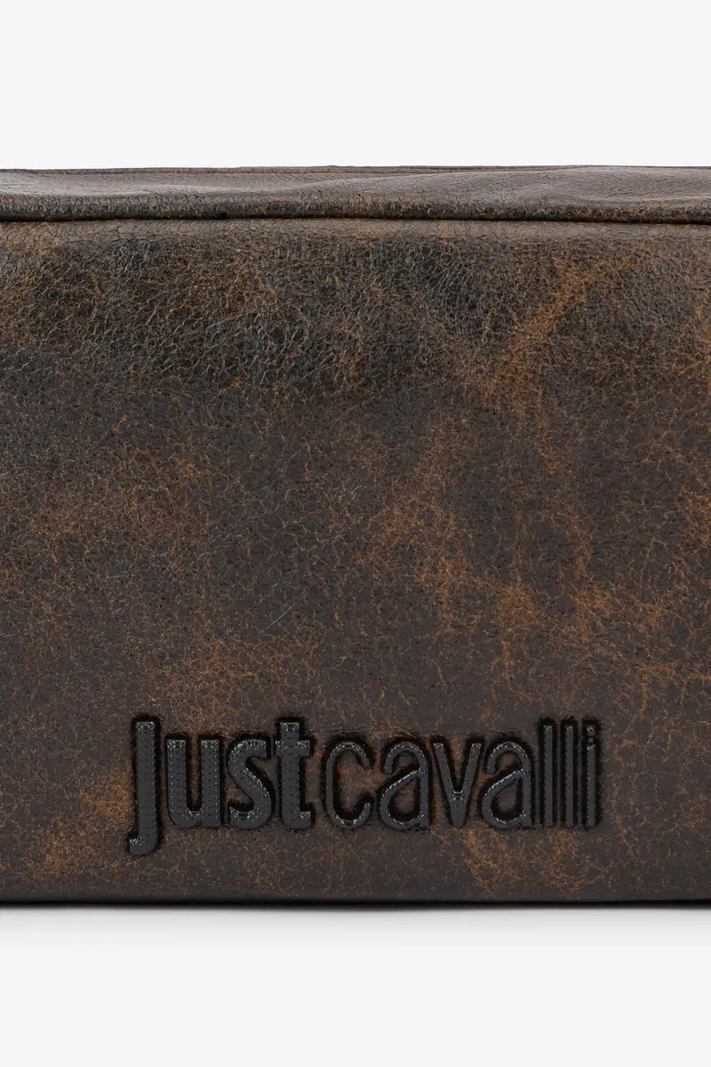 Roberto Cavalli Brown Beauty Case With Wrist Strap | Thumbnail 5