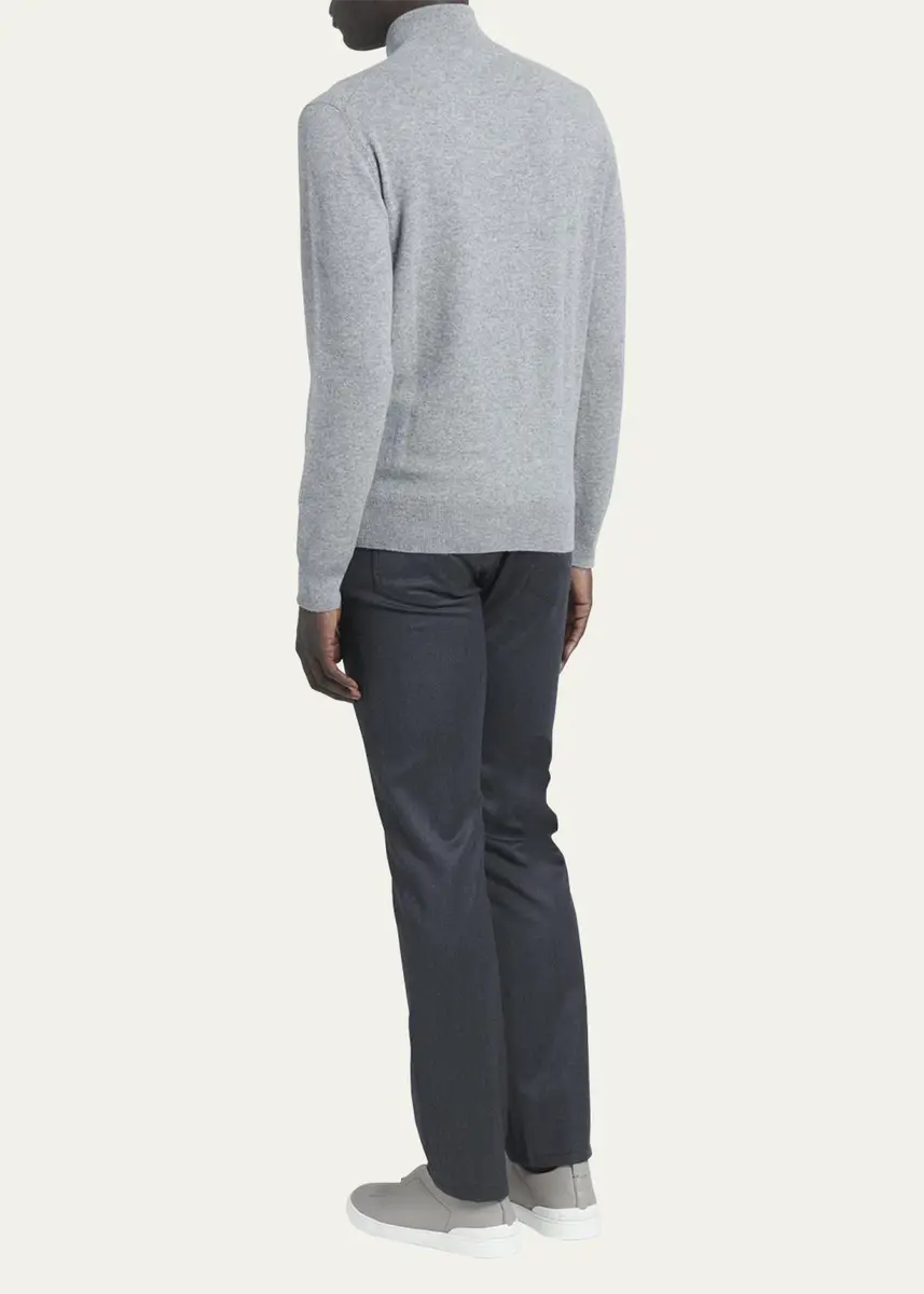 Zegna Men's Cashmere Quarter-Zip Sweater | Thumbnail 3 Zegna Men's Cashmere Quarter-Zip Sweater | Thumbnail 3