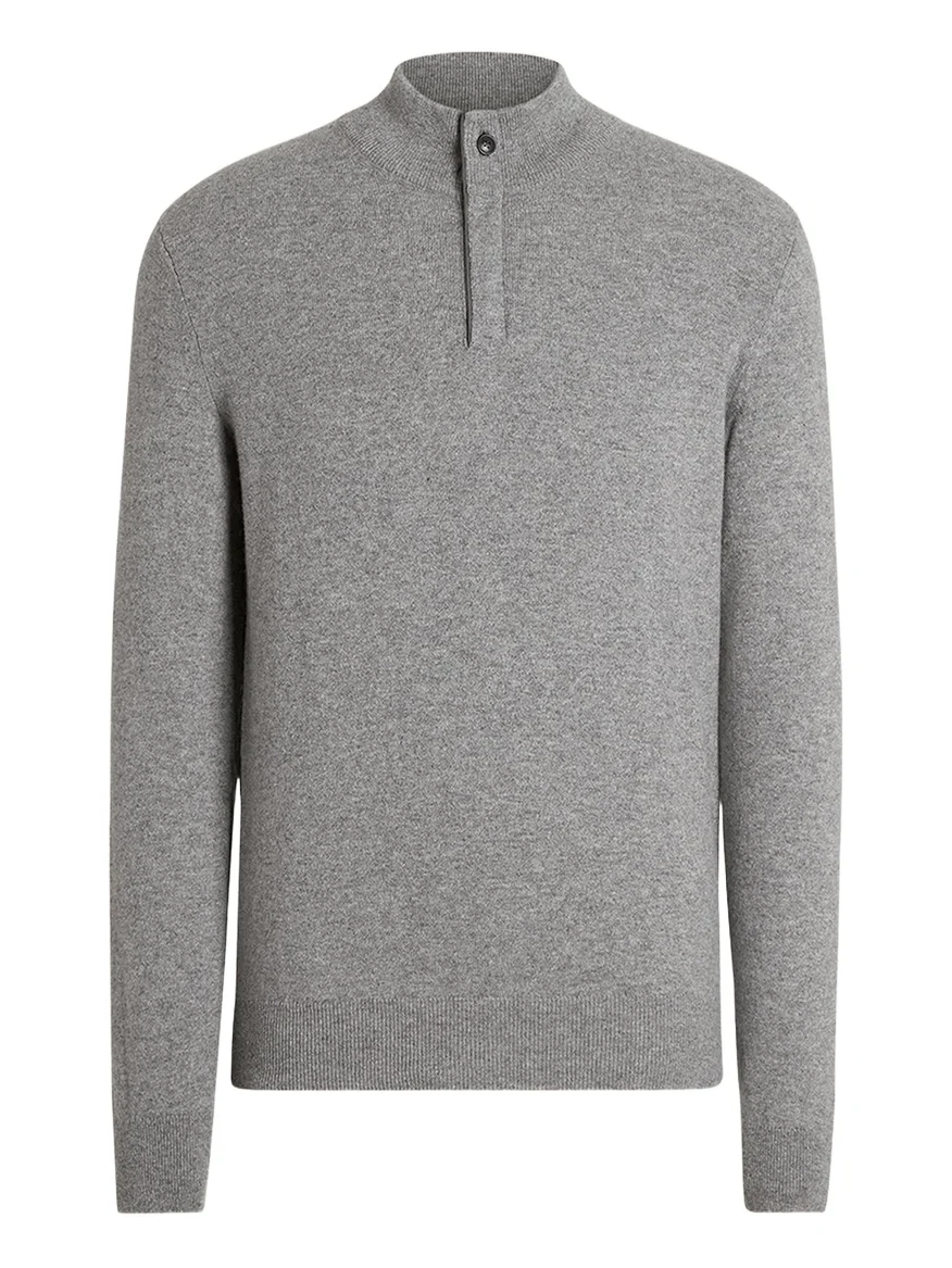 Zegna Men's Cashmere Quarter-Zip Sweater