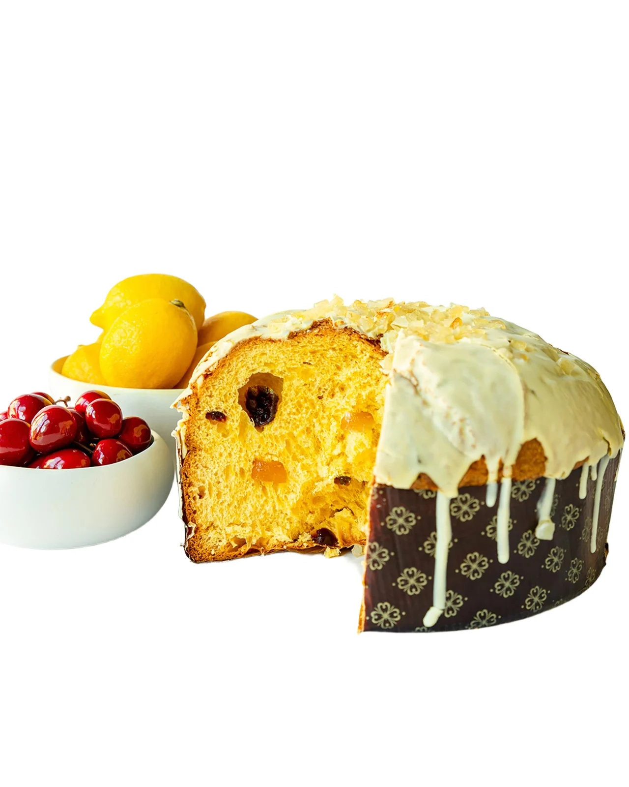 Bona Furtuna Organic Candied Lemon & Cherry Panettone