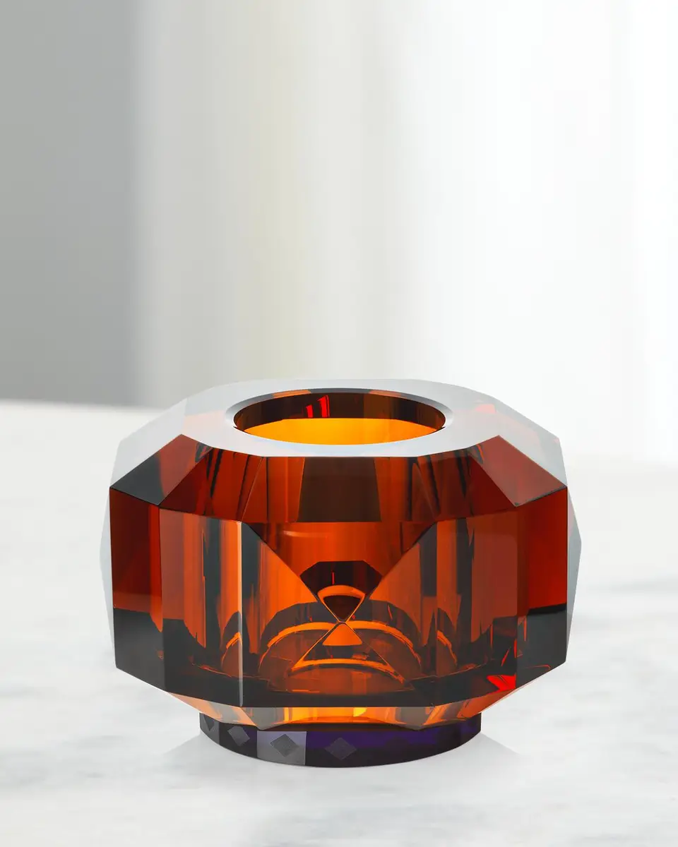 Texas Supreme Amber Tealight Holder
