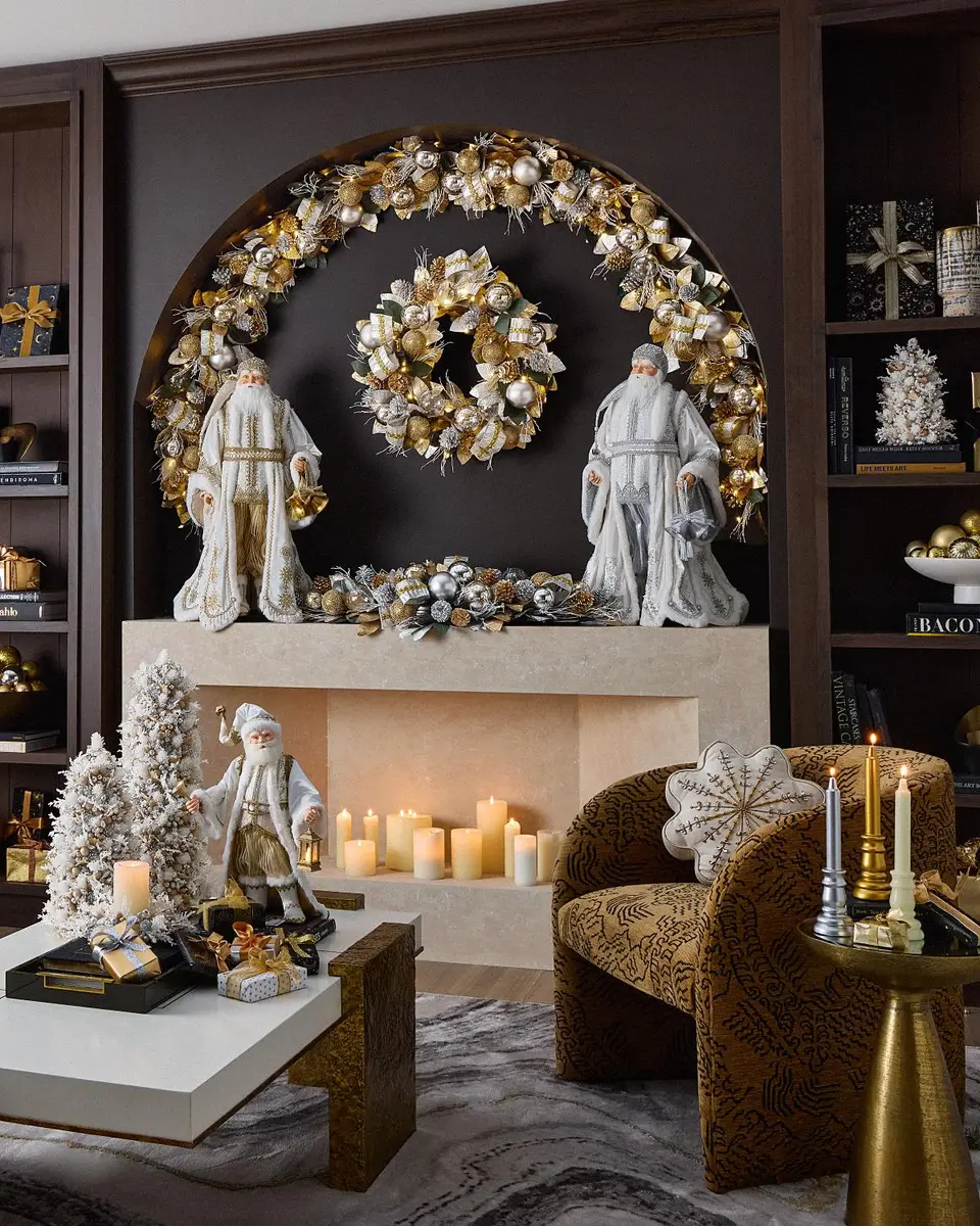 Katherine 's Collection Gold Leaf Tabletop Santa | Thumbnail 2