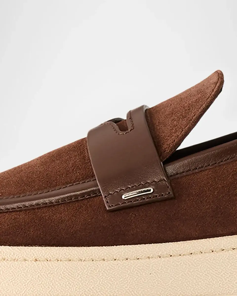 Giuseppe Zanotti GZ 94 Suede Penny Loafers | Thumbnail 4 Giuseppe Zanotti GZ 94 Suede Penny Loafers | Thumbnail 4