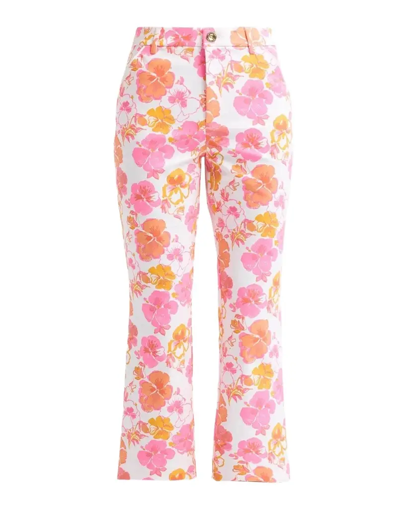 Lilly Pulitzer Carwyn Floral Flare-Leg Cropped Pants