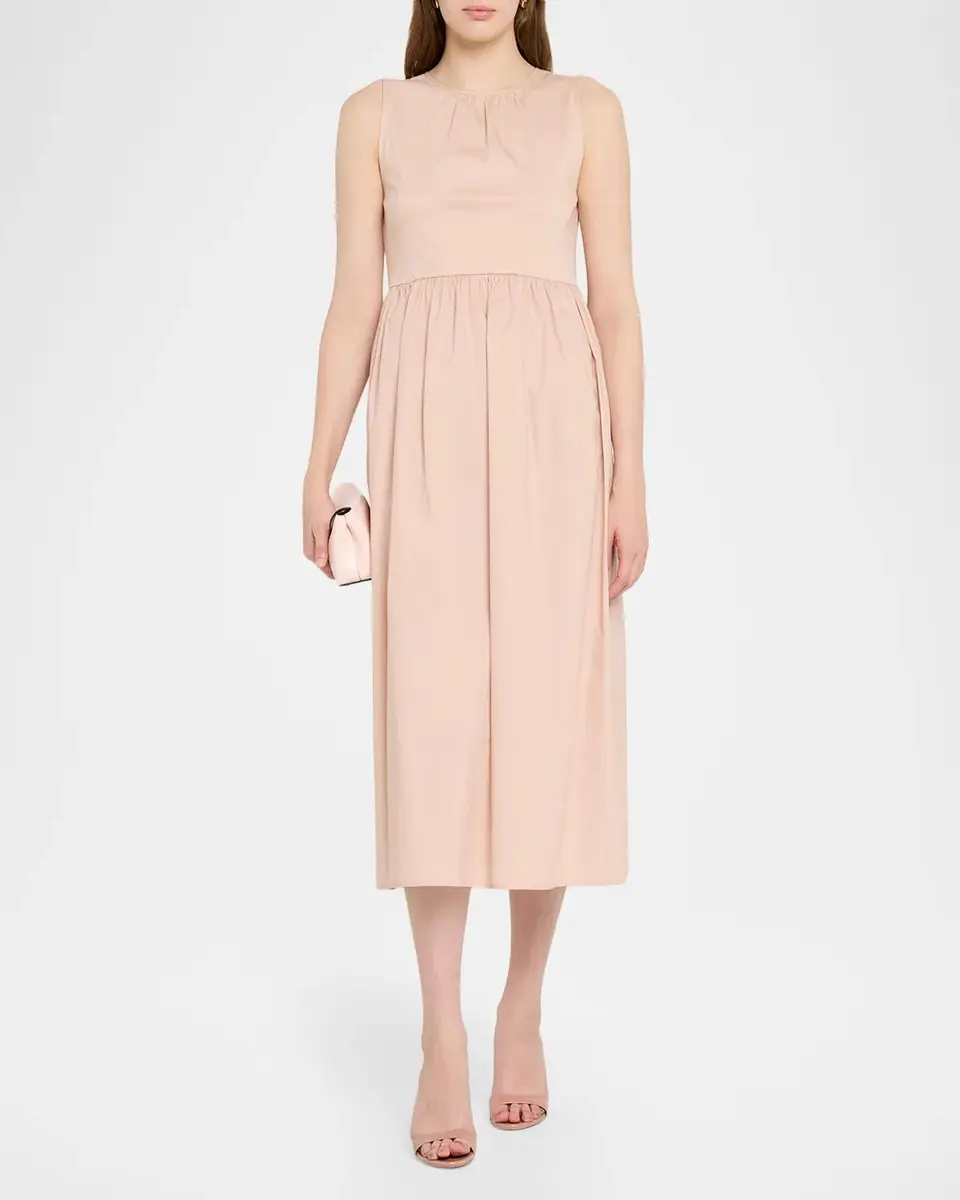 Weekend Max Mara Ruched Jersey & Poplin Midi Dress | Thumbnail 2