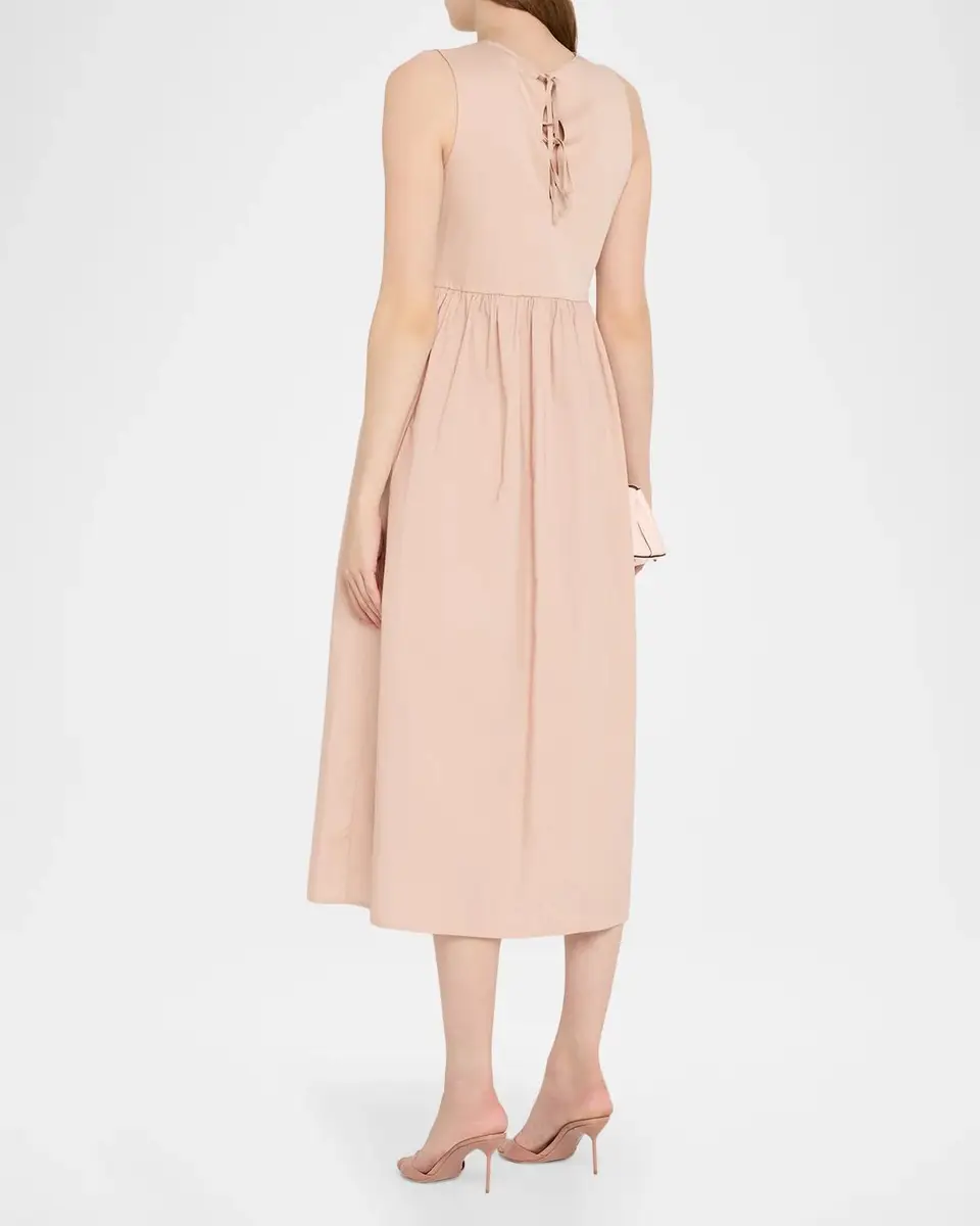 Weekend Max Mara Ruched Jersey & Poplin Midi Dress | Thumbnail 3
