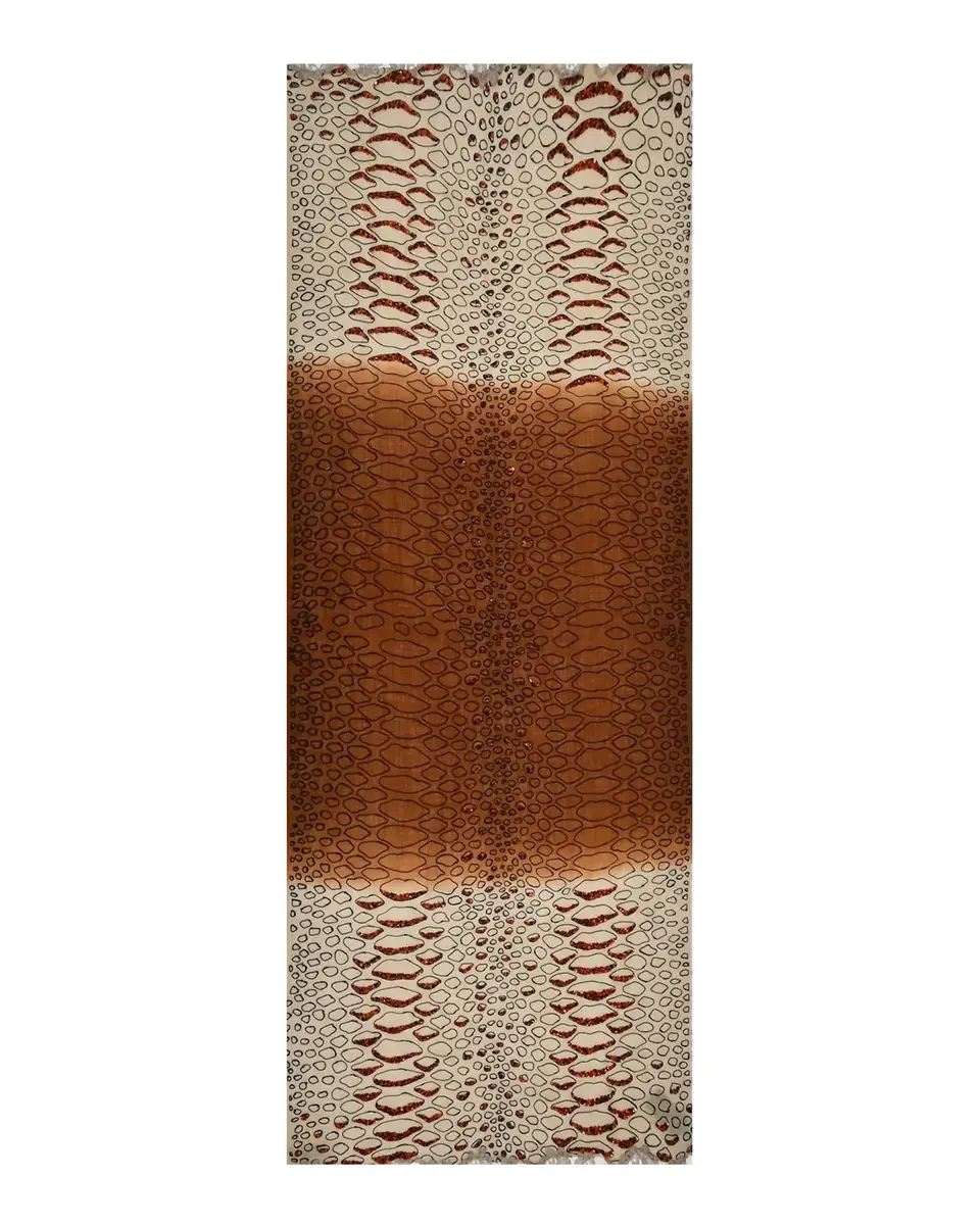 JANAVI INDIA Animal Pattern Merino Wool Scarf | Thumbnail 2
