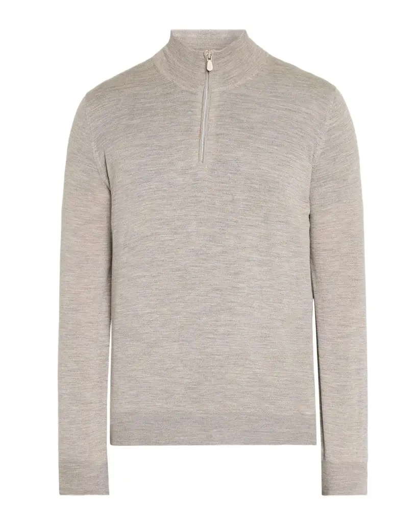 Brunello Cucinelli Men's Cashmere Fine-Gauge Quarter-Zip Sweater