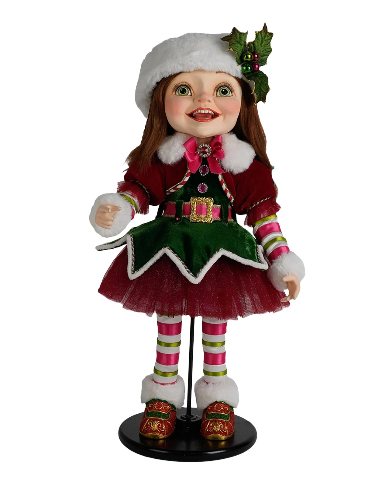 Katherine 's Collection Merry & Magnificent Christmas Holly Merryweather Tabletop Doll