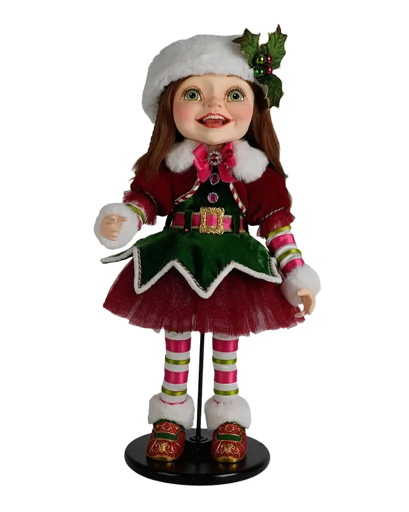 Katherine 's Collection Merry & Magnificent Christmas Holly Merryweather Tabletop Doll