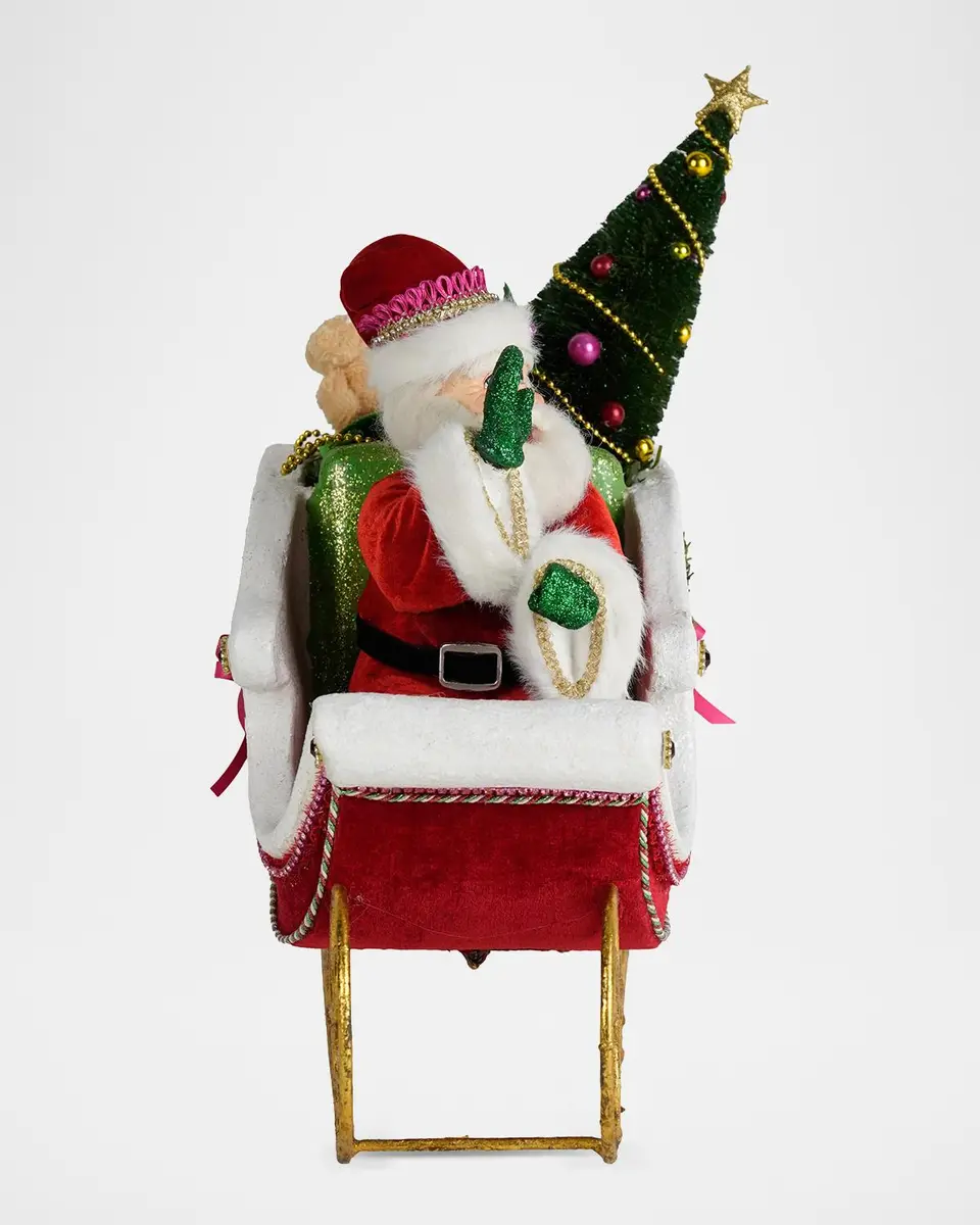 Katherine 's Collection Merry & Magnificent Christmas Papa Noel With Sleigh Tabletop Doll | Thumbnail 3