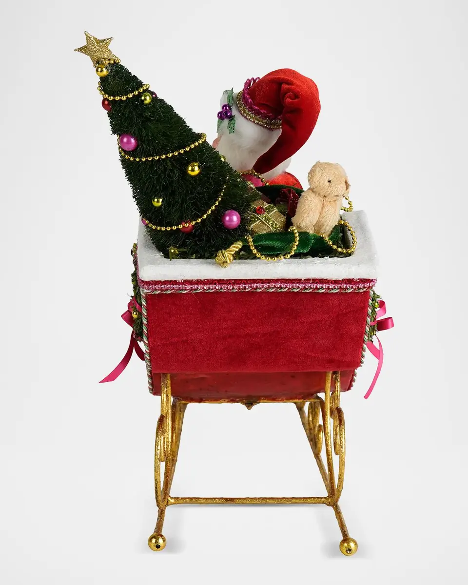 Katherine 's Collection Merry & Magnificent Christmas Papa Noel With Sleigh Tabletop Doll | Thumbnail 4