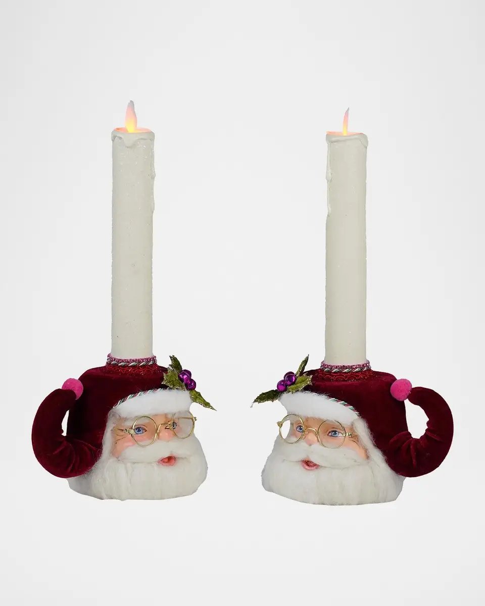 Katherine 's Collection Merry & Magnificent Christmas 2-Piece Santa Head Candleholder Set | Thumbnail 2 Katherine 's Collection Merry & Magnificent Christmas 2-Piece Santa Head Candleholder Set | Thumbnail 2
