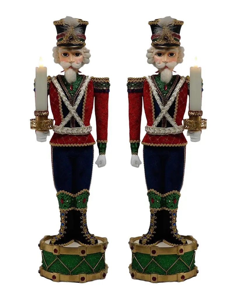 Toy Soldier Candle Holders, Set of 2 Toy Soldier Candle Holders, Set of 2