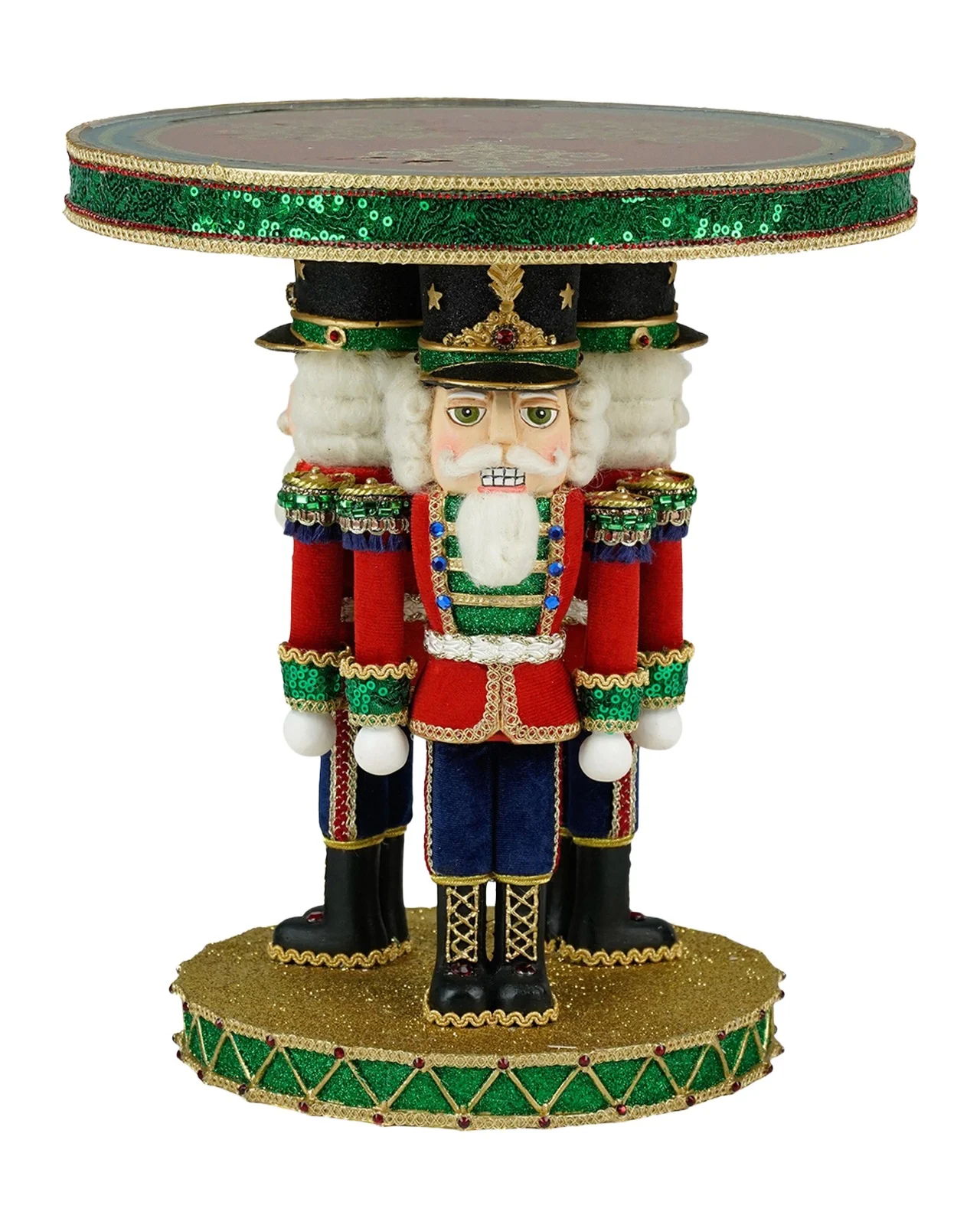 Katherine 's Collection Toy Soldier Christmas Cake Plate