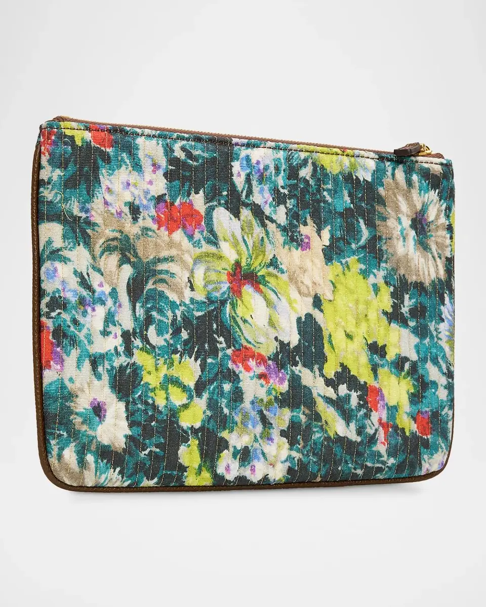 Valentino Garavani Vlogo Floral Jacquard Pouch Bag | Thumbnail 3
